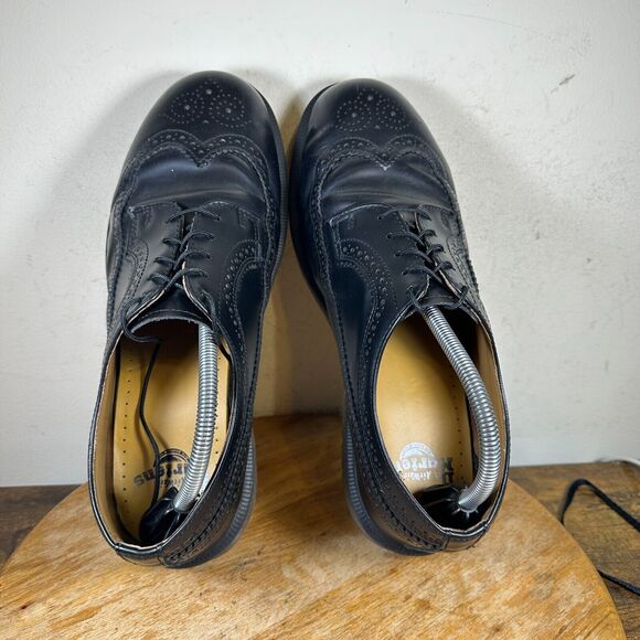 Dr. Martens Oxford 3989 Shoes Boots Leather Vintage‎ Wingtip Black Men's Size 11 - Picture 6 of 8